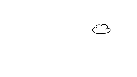 Outline drawing cloud with rain Stock Footage 141124388