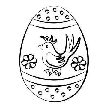 Outline drawing of Easter egg Illustrazione stock