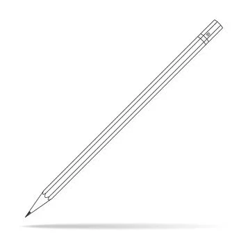 Outline drawing vector classic pencils design. Stock Illustration