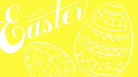Outline Easter egg on a blinking colored background Stock Footage 170515057
