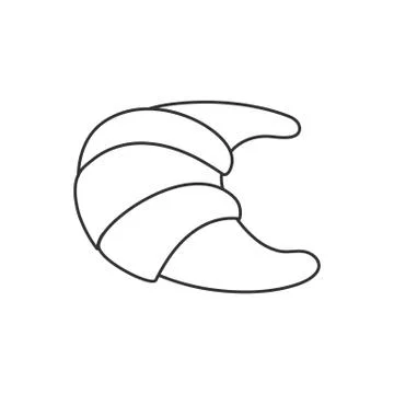 Outline empty bagel icon. Flat style. Isolated on white background.. Stock Illustration