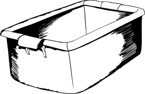 Outline of Empty Crate Stock Illustration