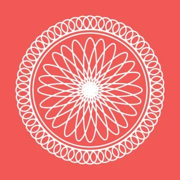 Outline of a floral pattern mandala Illustrazione stock