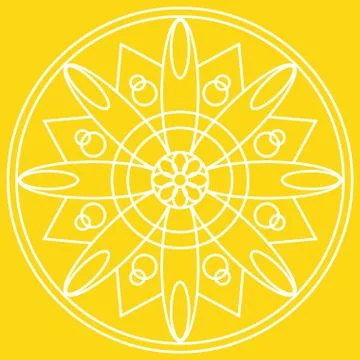Outline of a floral pattern mandala Illustrazione stock