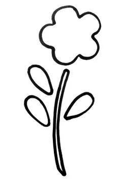 Outline of a flower Ilustração Stock