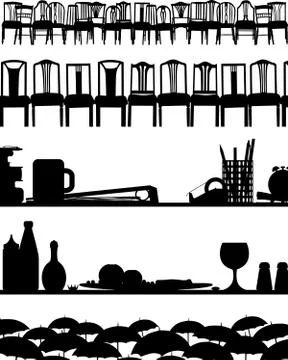 Outline foregrounds Stock-Illustration