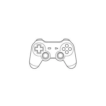 Outline game controller icon Stock Illustration