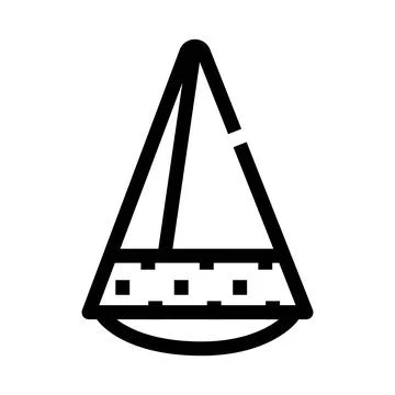 Outline geometric cone shape icon design element Illustrazione stock