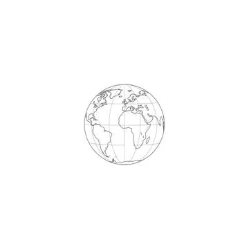 Outline globe graphic Stock Illustration