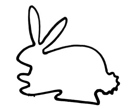 Outline of a hare Ilustração Stock