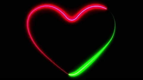 Outline of a heart on a black background 스톡 동영상 232652084