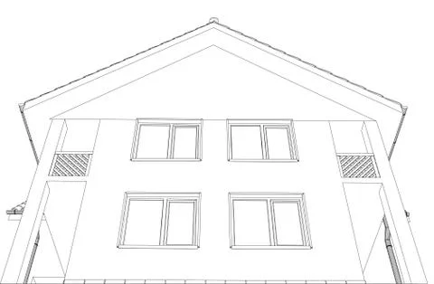 Outline house vector format on the white background Illustrazione stock