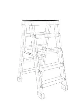 Outline household steps Illustrazione stock