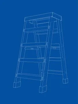 Outline household steps. Vector Stock Illustration