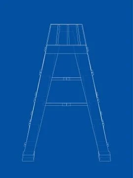 Outline household steps. Vector Stock Illustration