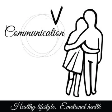 Outline hugging couple vector icon Stock Illustration
