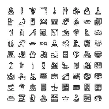Outline icon collection for web and graphic design Stockillustratie