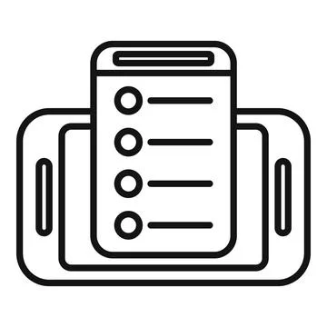 Outline icon of a printer Stock Illustration