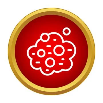 Outline icon representing a cloud of pollution or harmful gas Stock Illustration