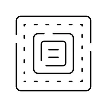 Outline icon representing a digital document file 库存插图