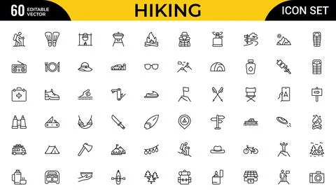 Outline icon set 161 Stock Illustration