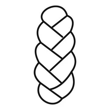 Outline icon showing a braided shape Stock Illustration