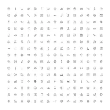 Outline icons set for digital user interface イラスト素材