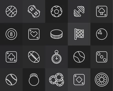 Outline icons thin flat design, modern line stroke style 스톡 일러스트
