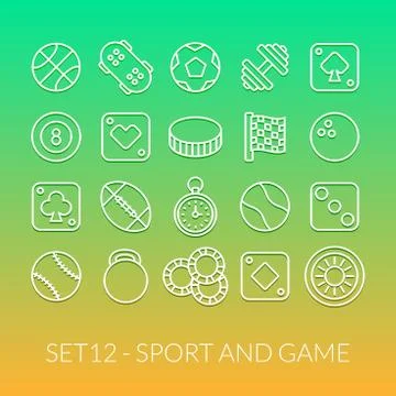 Outline icons thin flat design, modern line stroke style Stock Illustration