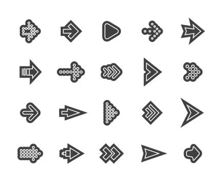 Outline icons thin flat design, modern line stroke style Stock Illustration