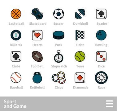 Outline icons thin flat design, modern line stroke style Stock Illustration