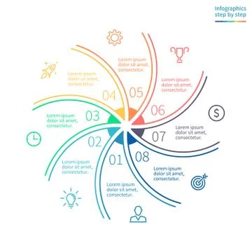 Outline infographic element Stock Illustration