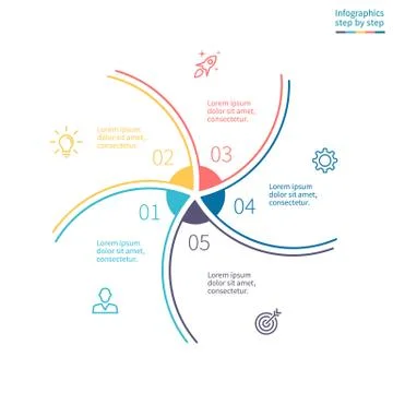 Outline infographic element Stock Illustration
