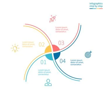 Outline infographic element Stock Illustration
