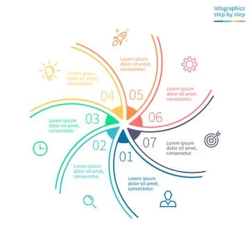 Outline infographic element Stock Illustration