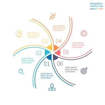 Outline infographic element Stock Illustration