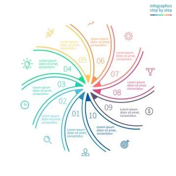 Outline infographic element Stock Illustration