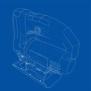 Outline Jig saw Stock Illustration