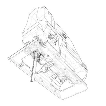 Outline Jig saw Stock Illustration