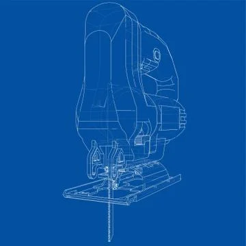 Outline Jig saw Stock Illustration
