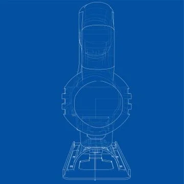 Outline Jig saw. Vector Stock Illustration