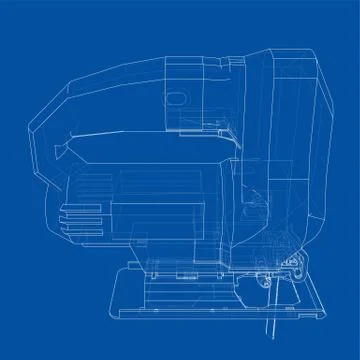 Outline Jig saw. Vector 스톡 일러스트