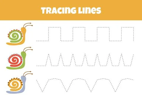 Outline The Line From The Snail Ilustración de archivo