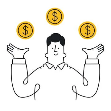 Outline, linear, thin line, doodle art. Simple style with editable stroke. Stock Illustration