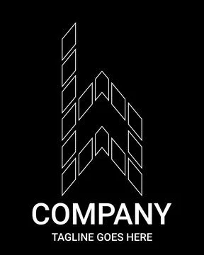 Outline logo letter 'b' small arrow style. Suitable for t-shirts, construct.. Ilustración de archivo