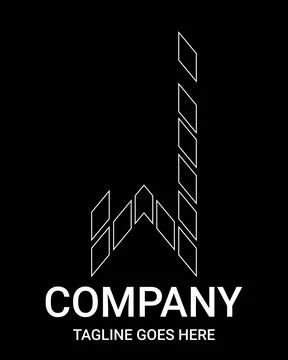 Outline logo letter 'j' small arrow style. Suitable for t-shirts, construct.. Ilustración de archivo