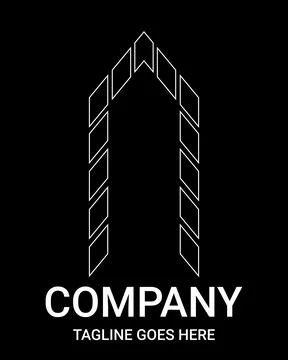 Outline logo letter 'n' small arrow style. Suitable for t-shirts, construct.. Ilustración de archivo