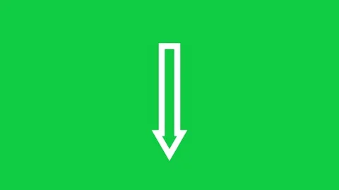 Outline long arrow sliding down on green screen Stock-Footage 348305537