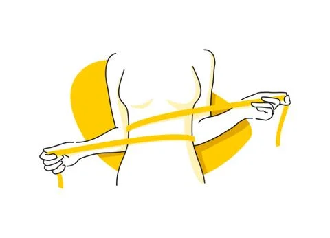 Outline Losing-Weight Stock Illustration