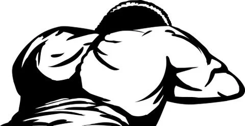 Outline of Man Laying Face Down Stock Illustration